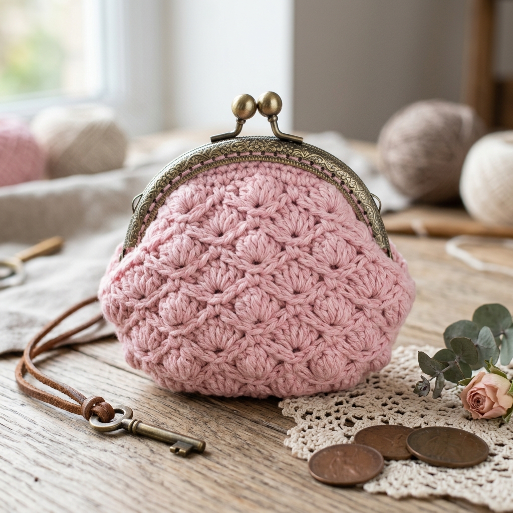 Crochet coin pouch illustrating custom orders