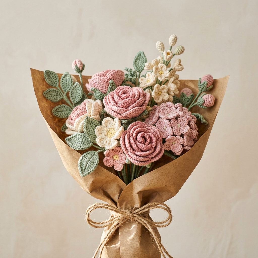 Handmade crochet bouquet for gifting in Kerala